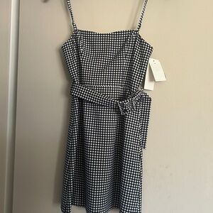 French Connection Black and White Gingham Dress